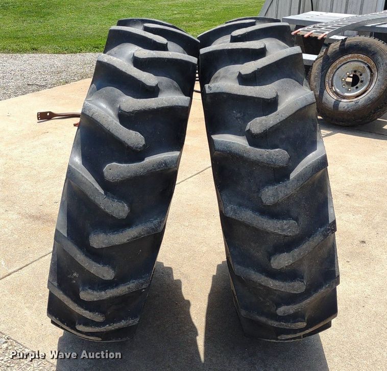 image for item LL9175 (2) 13.6-28 wheels and tires