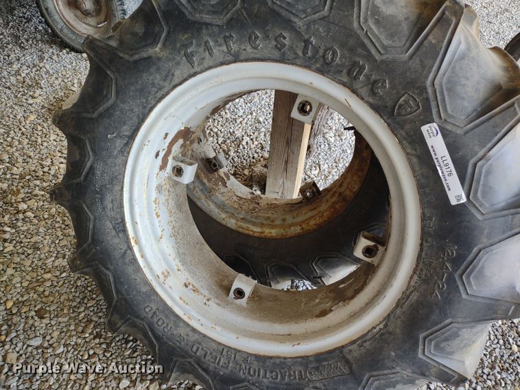 image for item LL9176 (2) 12.4-24 Firestone wheels and tires