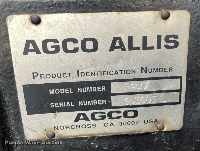 image for item LY9702 1994 AGCO Allis 9455  MFWD tractor