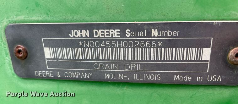 image for item LY9704 John Deere 455  grain drill
