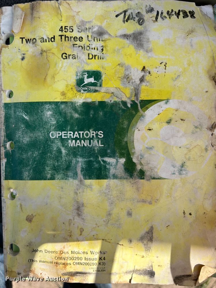 image for item LY9704 John Deere 455  grain drill