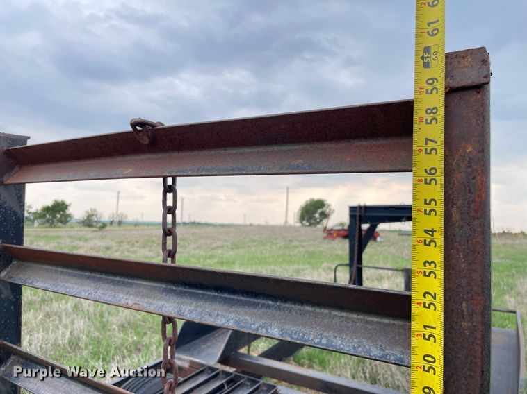 image for item LY9721 2000 Donahue EXG-150  swather / windrower trailer with hay rake
