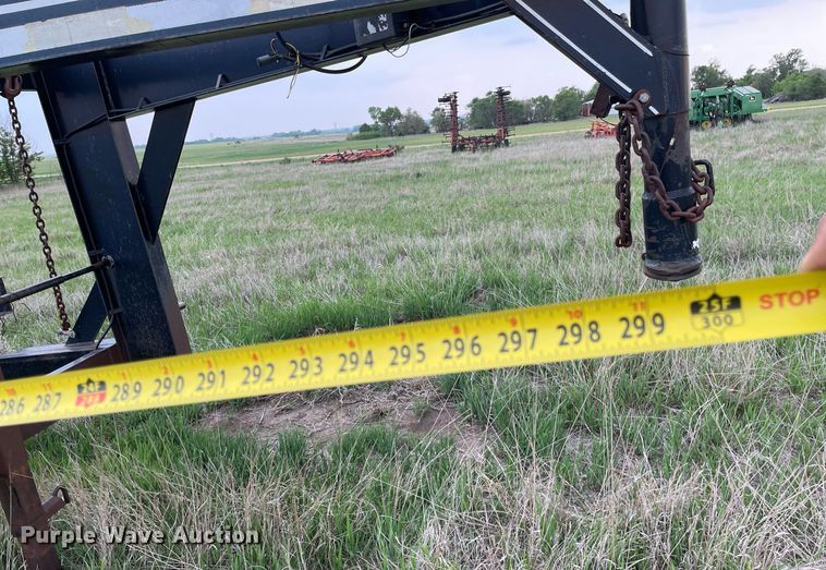 image for item LY9721 2000 Donahue EXG-150  swather / windrower trailer with hay rake