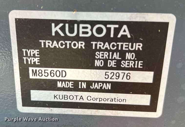 image for item MF9964 Kubota M8560  MFWD tractor