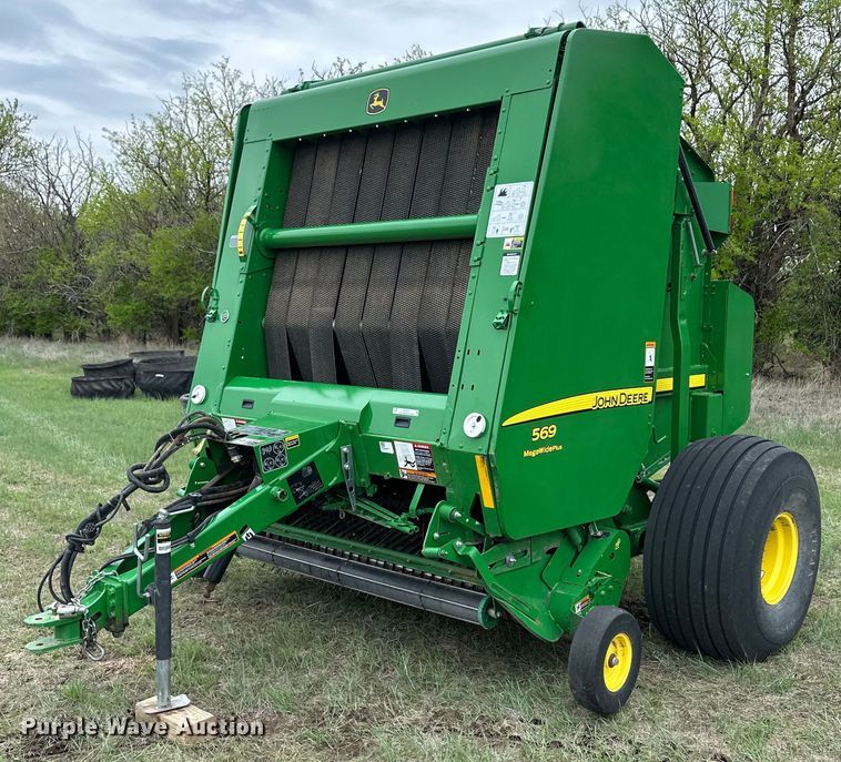 image for item NY9017 2017 John Deere 569 Mega Wide Plus  round baler