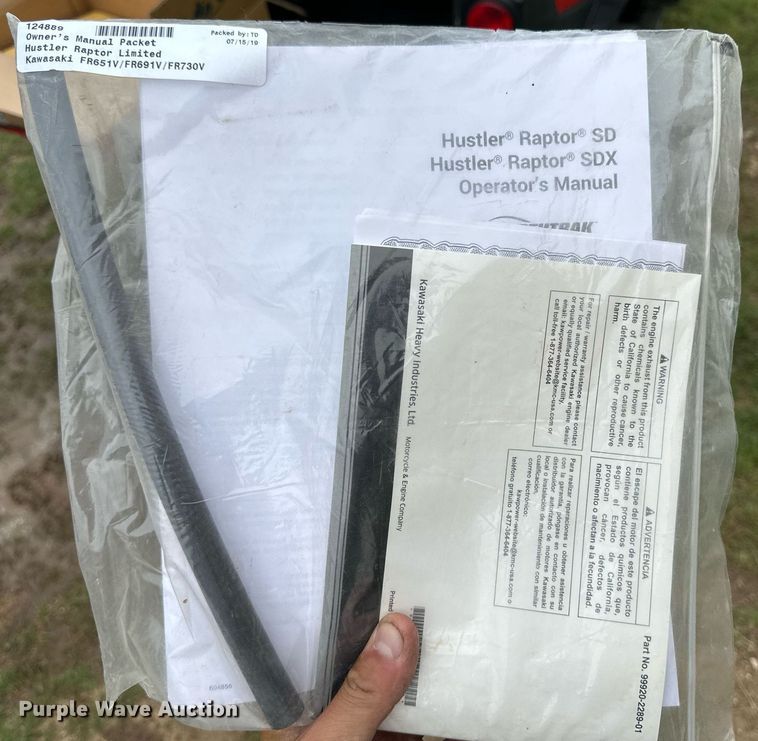 image for item NY9019 Hustler Raptor SDX  ZTR lawn mower