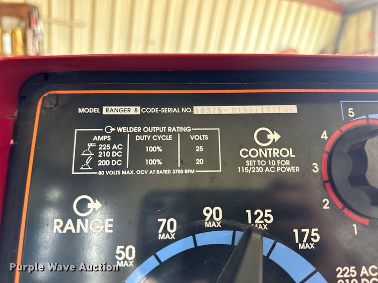 image for item NY9021 Lincoln Ranger 8  welder/generator