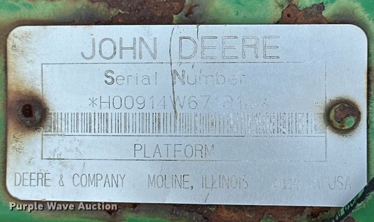image for item NY9152 John Deere  pickup head