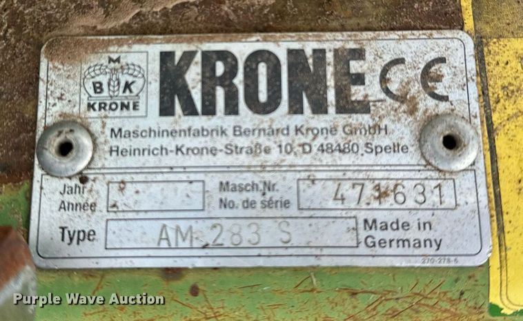 image for item OG9026 Krone AM283S  disc mower