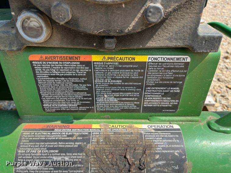 image for item DH8567 John Deere AC2-8GH  air compressor