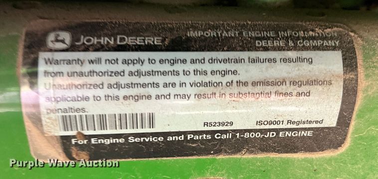 image for item DK7747 2018 John Deere CP690  RWA cotton picker