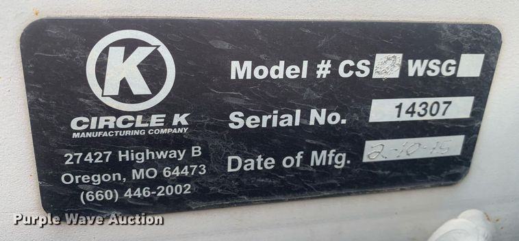 image for item DK7751 2015 Circle K CS  NH3 tank trailer