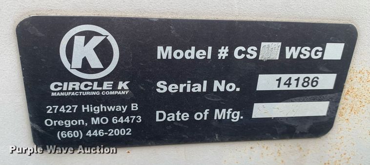 image for item DK7752 2014 Circle K CS  NH3 tank trailer