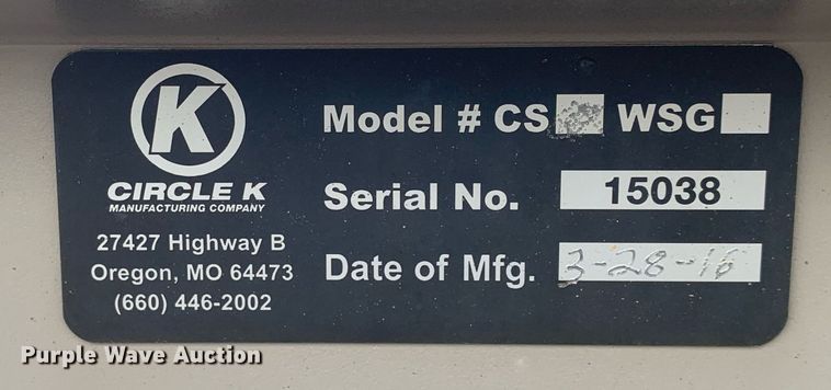 image for item DK7753 2016 Circle K CS  NH3 tank trailer