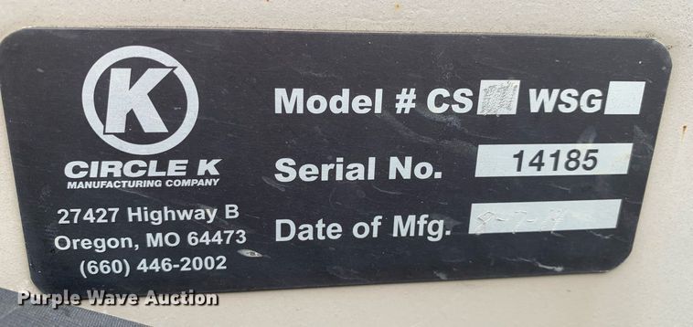 image for item DK7755 2014 Circle K CS  NH3 tank trailer