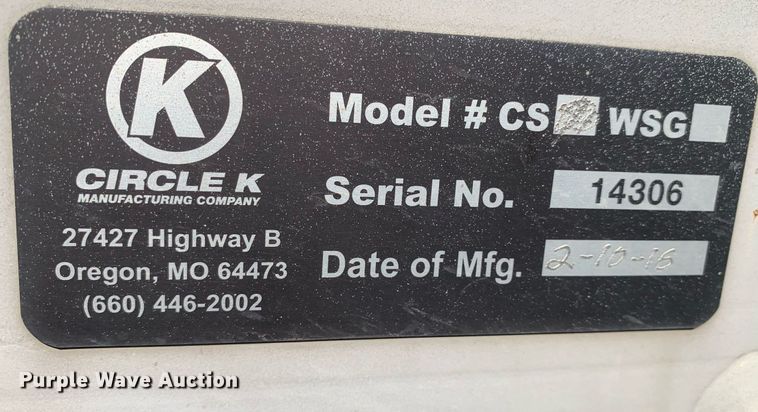 image for item DK7757 2015 Circle K CS  NH3 tank trailer