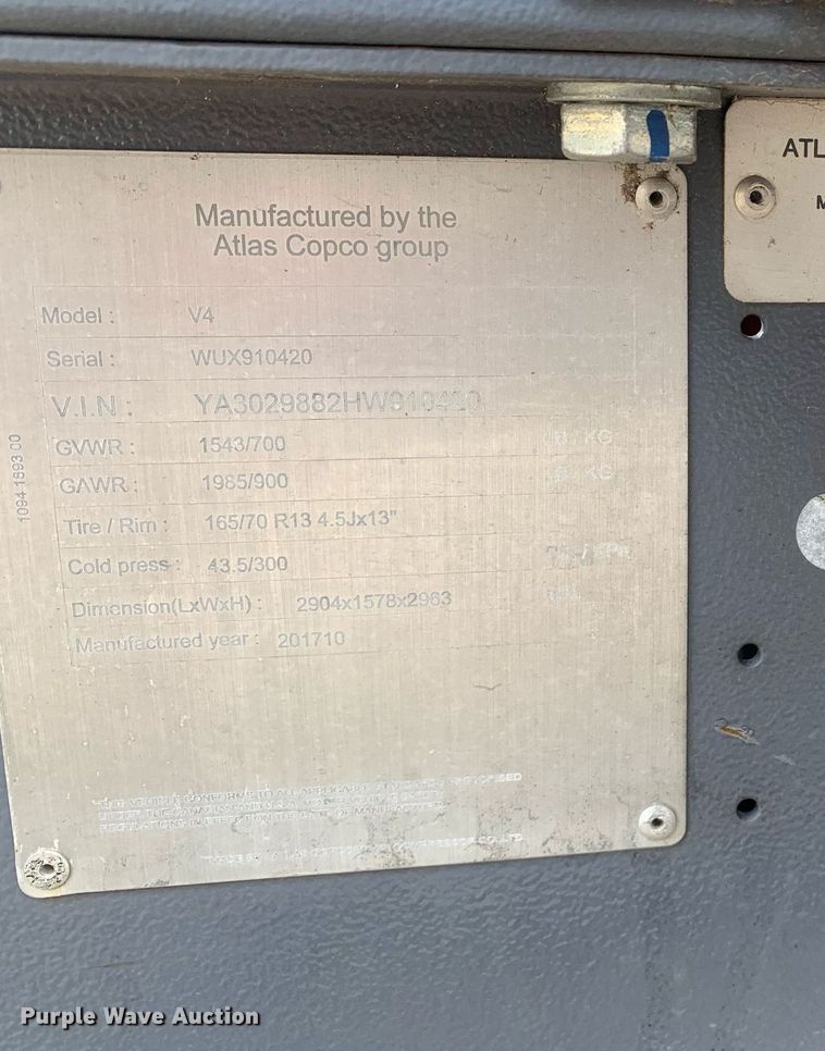 image for item DK7760 2017 Atlas Copco V4  light plant