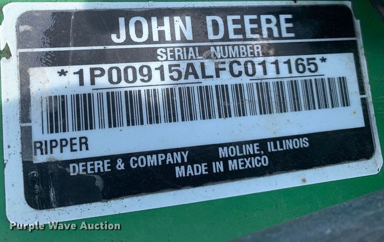 image for item DK7771 John Deere 915  V-ripper