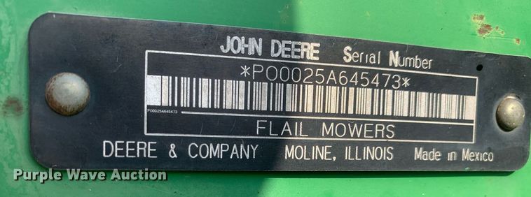 image for item DK7784 John Deere 25A  flail mower