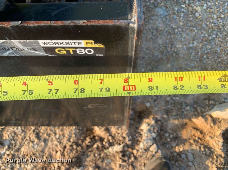 image for item DK7785 John Deere GT80  skid steer grapple bucket