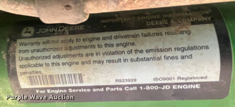 image for item DK7792 2018 John Deere 8400R  MFWD tractor