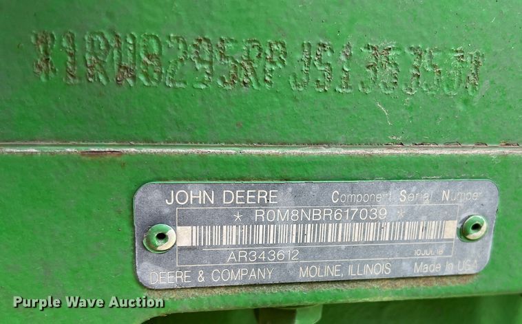 image for item DK7796 2018 John Deere 8295R  MFWD tractor