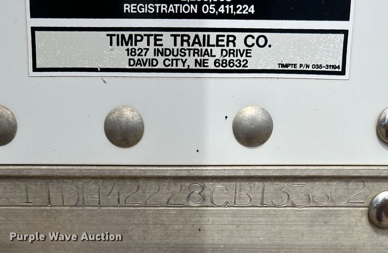image for item DK7819 2012 Timpte Super Hopper  grain trailer