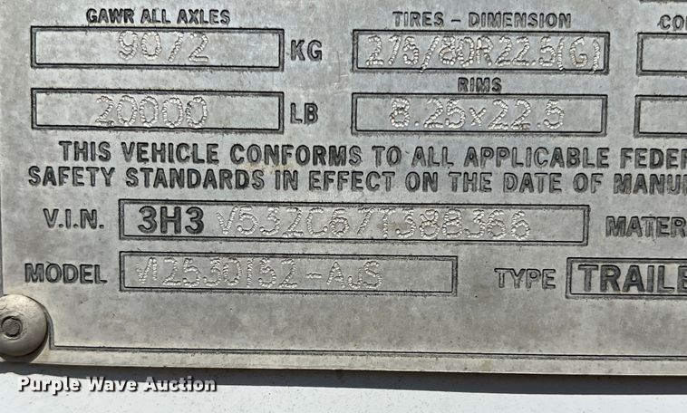 image for item DK7822 2007 Hyundai  dry van trailer