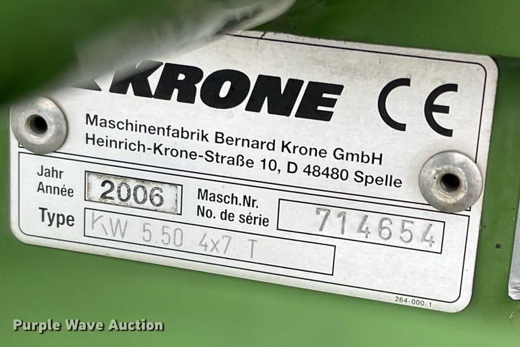 image for item DK7931 Krone KW 5.50/4X7T  hay tedder
