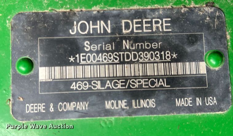 image for item DK7932 2013 John Deere 469  round baler