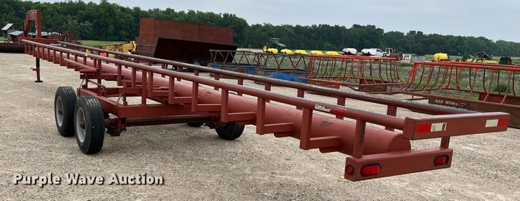image for item DK7935 Red Ox  hay bale trailer