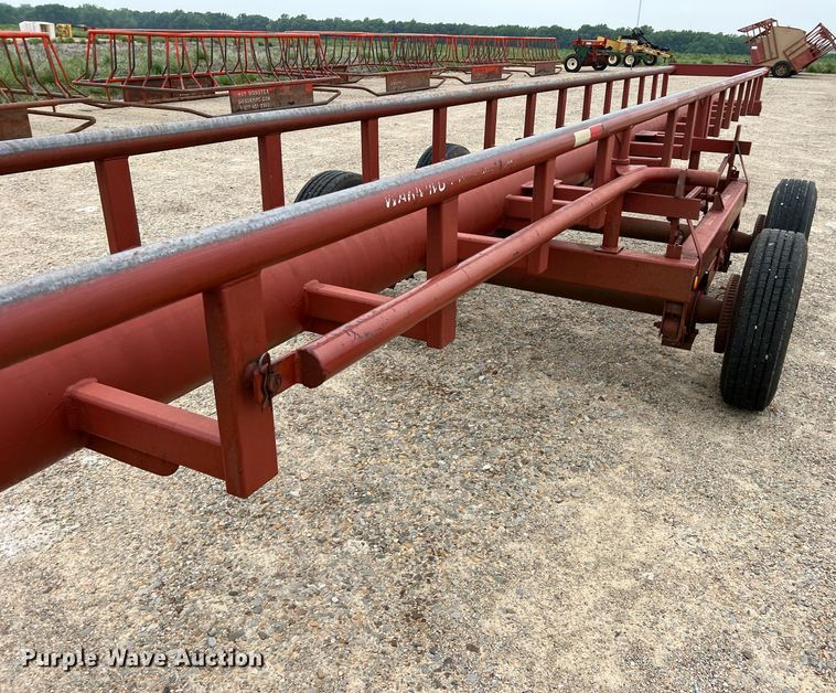 image for item DK7935 Red Ox  hay bale trailer