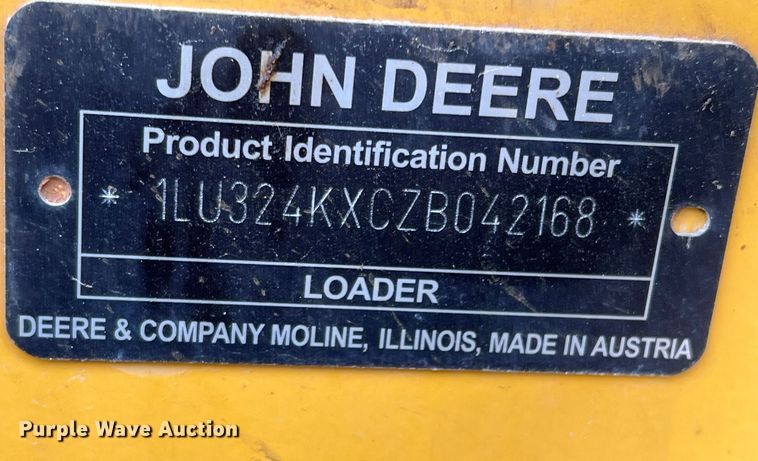 image for item DK7940 2016 John Deere 324K  wheel loader