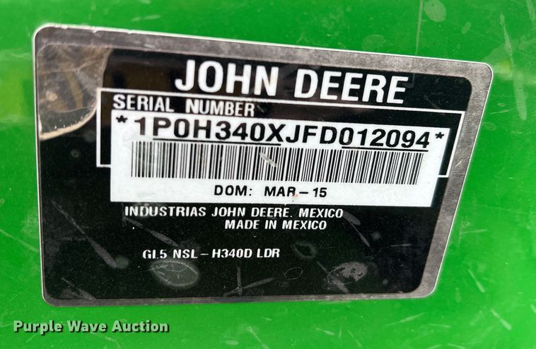 image for item DK7941 2015 John Deere 6105M  MFWD tractor