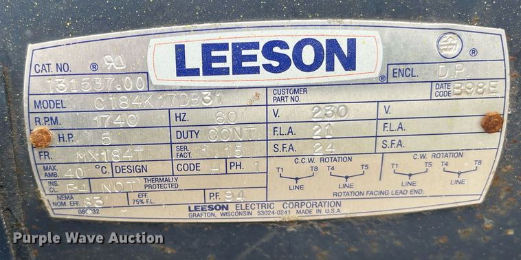 image for item DK7960 Corken 290-K3EBA  amonia compressor