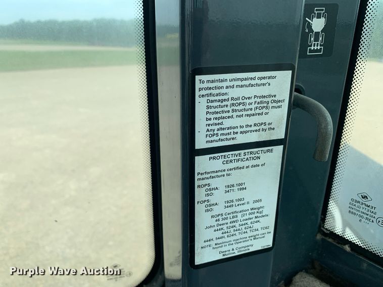 image for item DK7978 2016 John Deere 544K  wheel loader