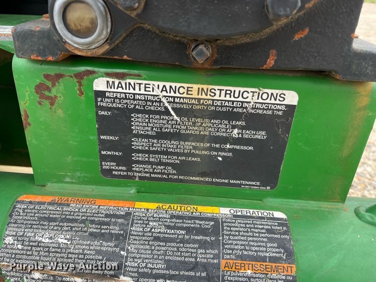 image for item DK7979 John Deere AC2-8GH  air compressor