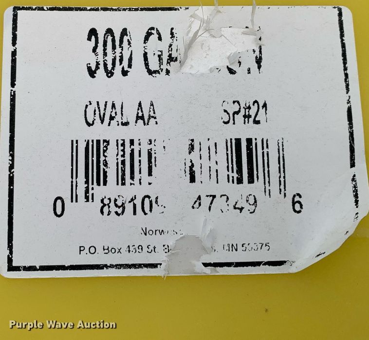 image for item DN7657 Norwesco Oval AA  poly tank