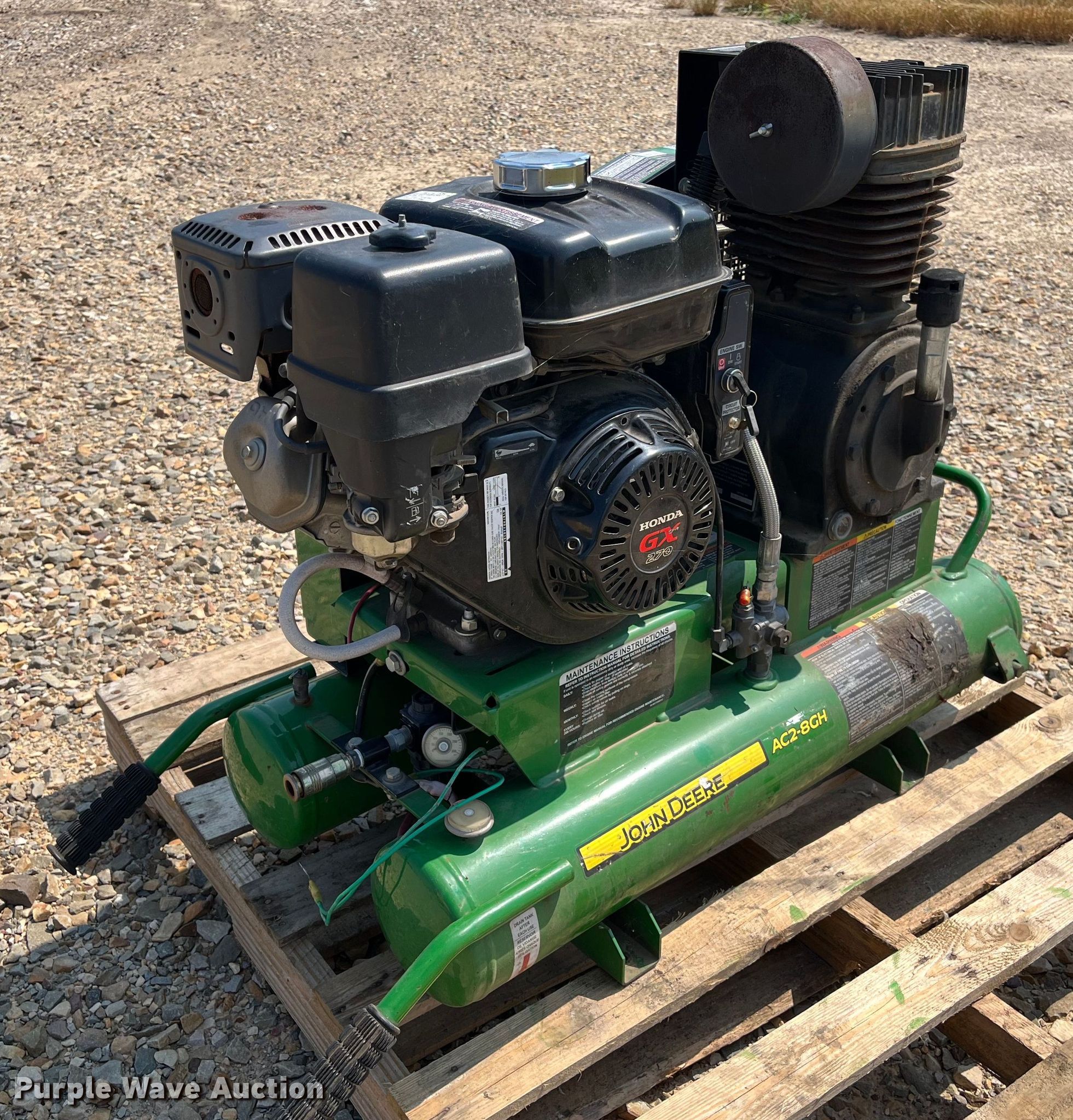 John Deere AC28GH air compressor in Cooper, TX Item DH8567 sold