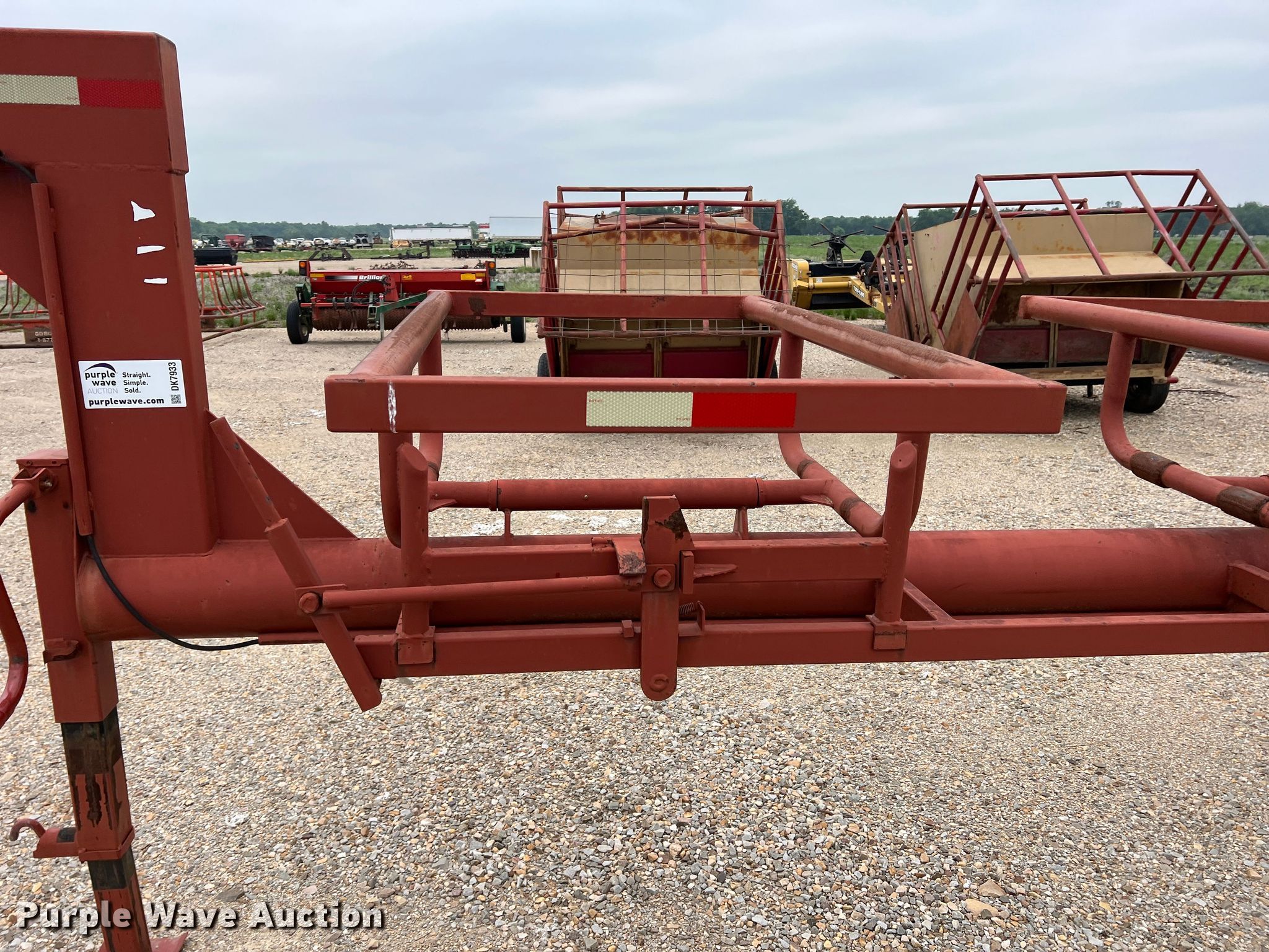 Red Rhino hay bale trailer in Cooper, TX Item DK7933 sold Purple Wave