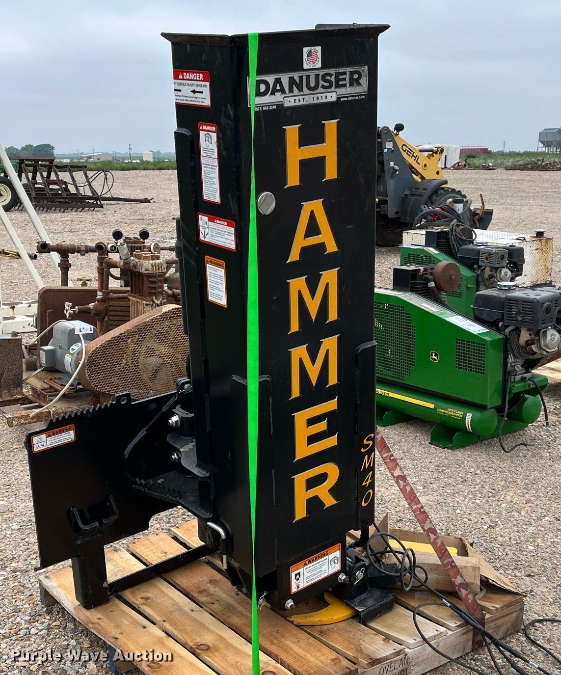 Danuser Hammer SM40 skid steer post driver in Cooper, TX Item DK7958