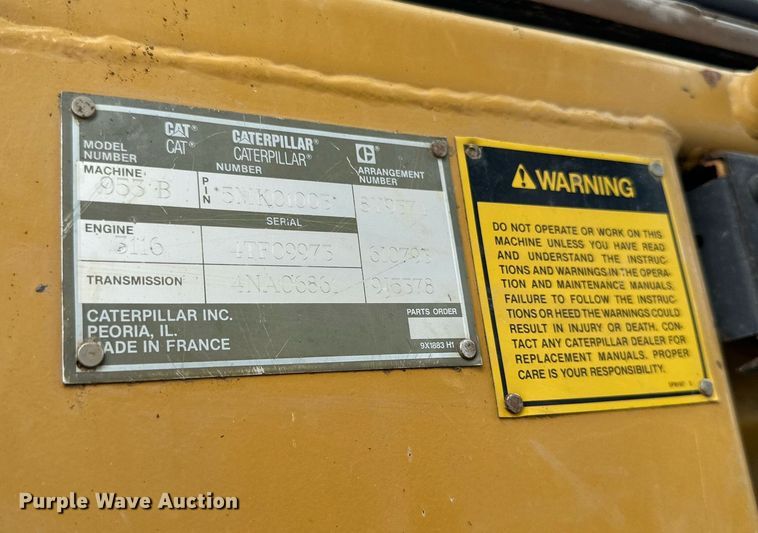 image for item DS6309 1993 Caterpillar 953B  track loader