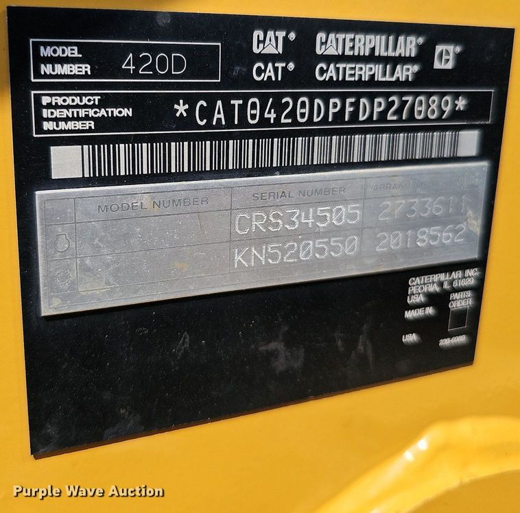 image for item DS6310 2003 Caterpillar 420D  backhoe