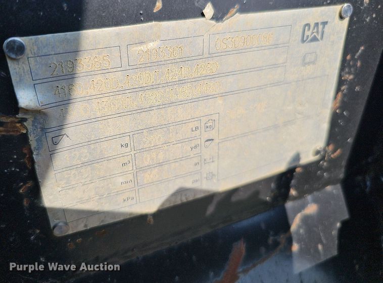 image for item DS6310 2003 Caterpillar 420D  backhoe