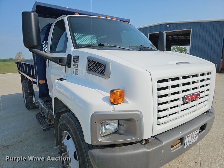 image for item DS6333 2006 GMC C7500  dump flatbed truck