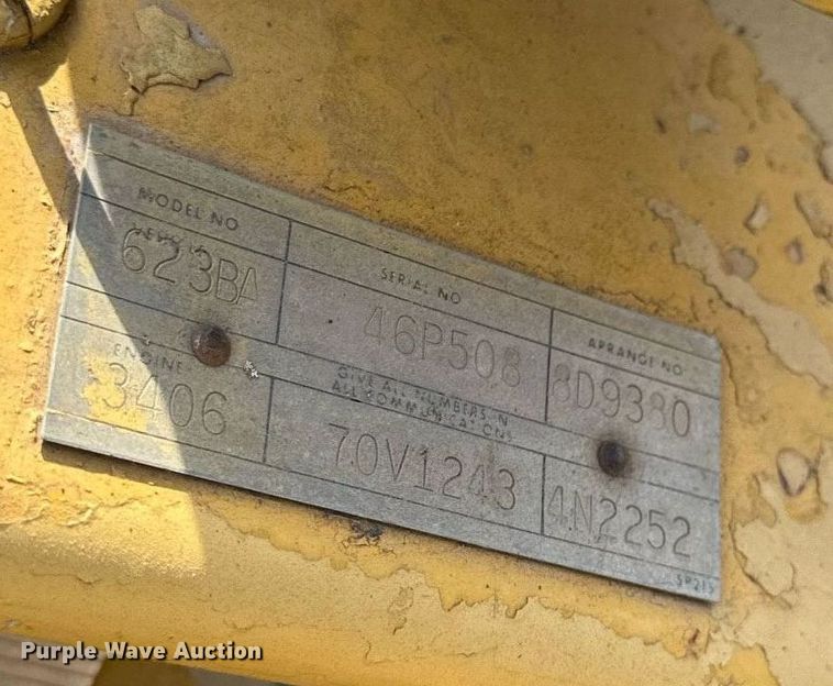 image for item DS6363 1975 Caterpillar 623B  elevating scraper