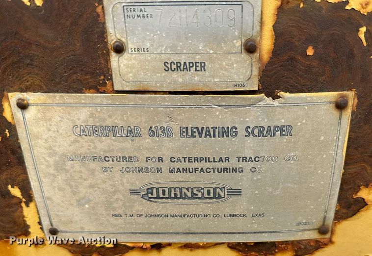 image for item DS6364 1976 Caterpillar 613B  elevating scraper