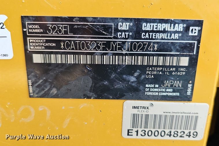 image for item DS6393 2017 Caterpillar 323F L  excavator