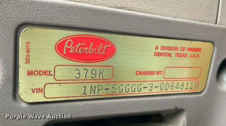 image for item DS6406 2006 Peterbilt 379K  glider kit dump truck