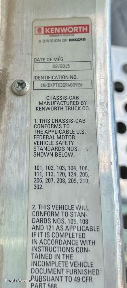 image for item DS6415 2016 Kenworth T800  dump truck